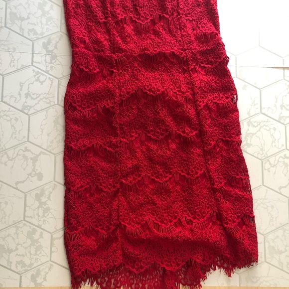 Free People Daydream Lace Dress in Cherry NWT - Picture 6 of 15